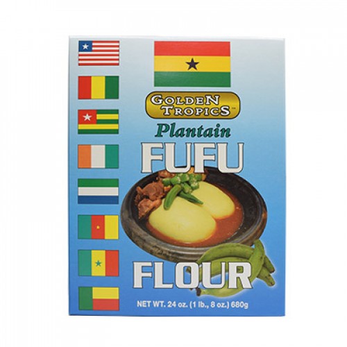 farine de fufu banane plantain - golden tropics - 681g alimentation