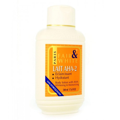 lait éclaircissant et hydratant aha-2 - fair & white - 500ml cosmetic