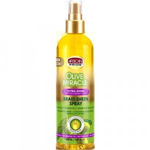 Spray brillance pour tresses à l'huile d'olive - African Pride - 355 ml 